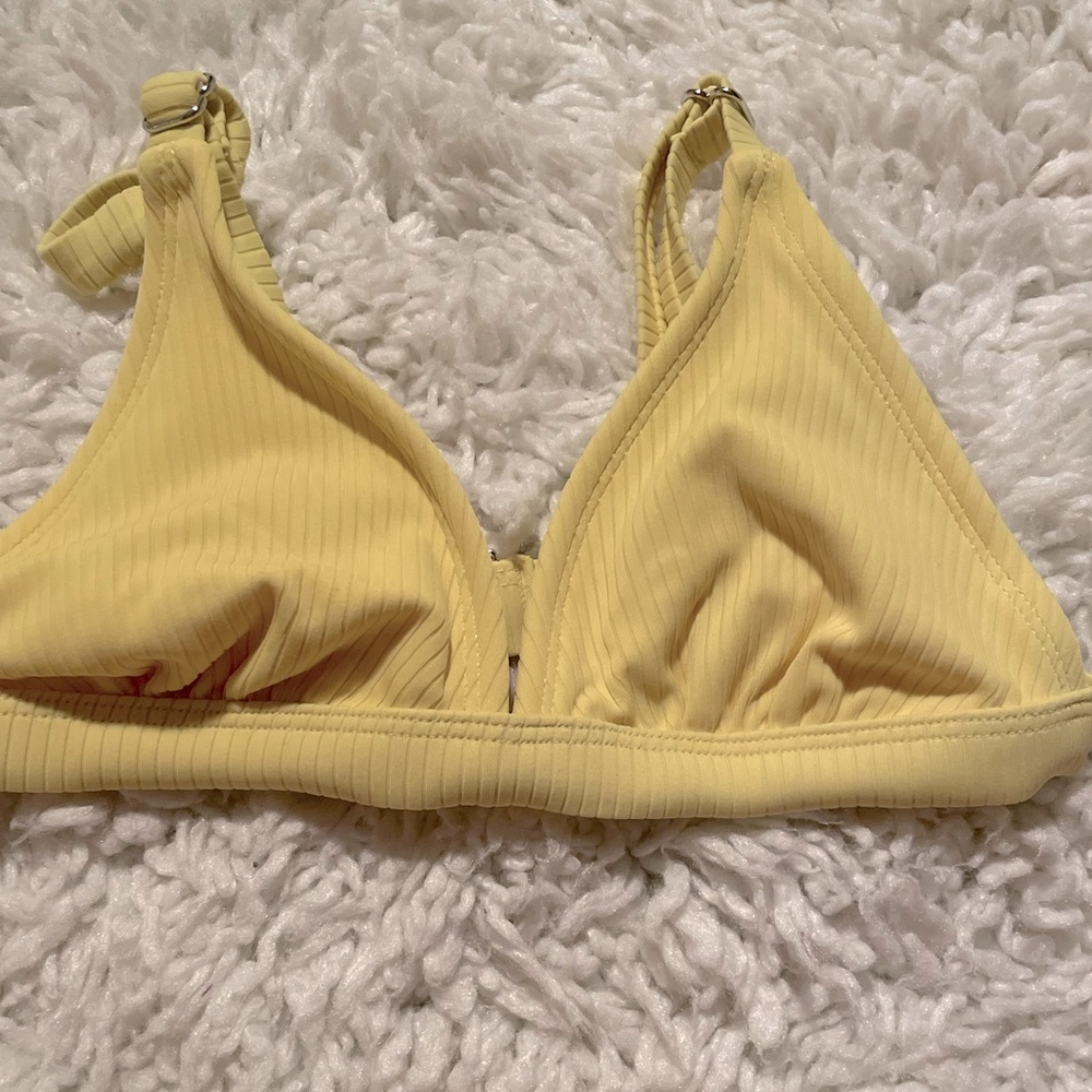 Yellow swimsuit bikini top
